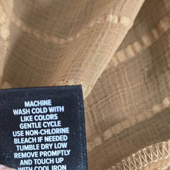 Torrid Sheer Peasant Blouse Top Women Size 3XL Brown Stripes Tie Boho Hippie - Picture 11 of 11